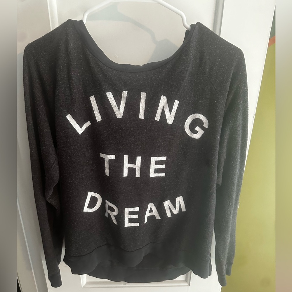 Sol Angeles women’s small “Living the dream” cozy sweatshirt